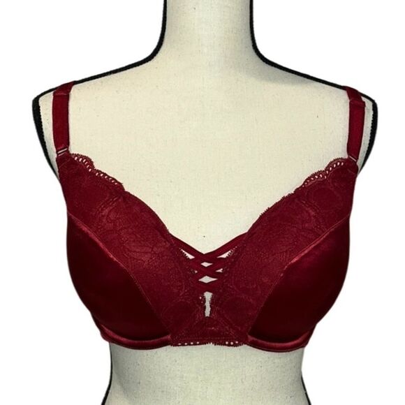 Torrid Satin & Lace Plunge Push-Up Bra - Picture 1 of 10